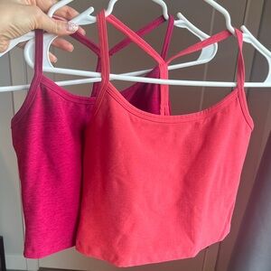 Set of 2 Spacedye Racerback Beyond Yoga Cropped Tank